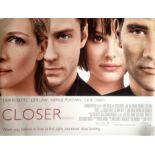 Closer 40x30 movie poster from the 2004 American romantic drama film written by Patrick Marber,