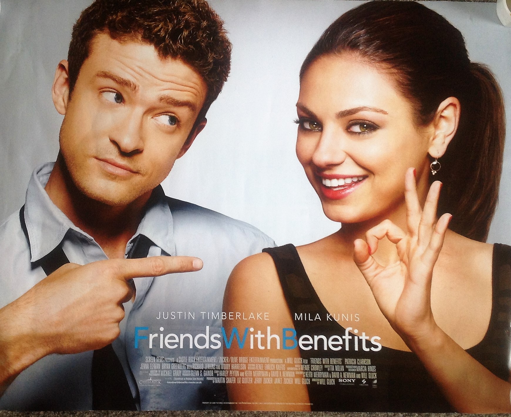 Friends with Benefits 40x30 movie poster from the 2011 American romantic comedy film directed by