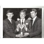 Football Martin Peters signed 10x8 black and white photo pictured with 1966 World Cup and West Ham