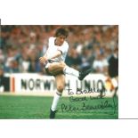 Football Peter Beardsley signed 10x8 colour photo pictured in action for England dedicated. Peter
