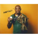 Makazole Mapimpi Signed 2019 South Africa Rugby World Cup 8x10 Photo. Good Condition. All signed