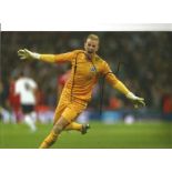 Football Joe Hart signed 12x8 colour photo pictured celebrating while playing for England. Charles