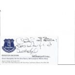 Football Everton commemorative envelope signed by Goodison legends Derek Mountfield, Pat Van Den