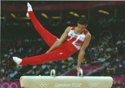 Louis Smith Signed 2012 Olympics Gymnastics 8x12 Photo. Good Condition. All signed pieces come