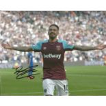 Manuel Lanzini Signed West Ham 8x12 Photo. Good Condition. All signed pieces come with a Certificate