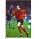Football Jaap Stam signed 12x8 colour photo pictured in action for Holland. Good Condition. All