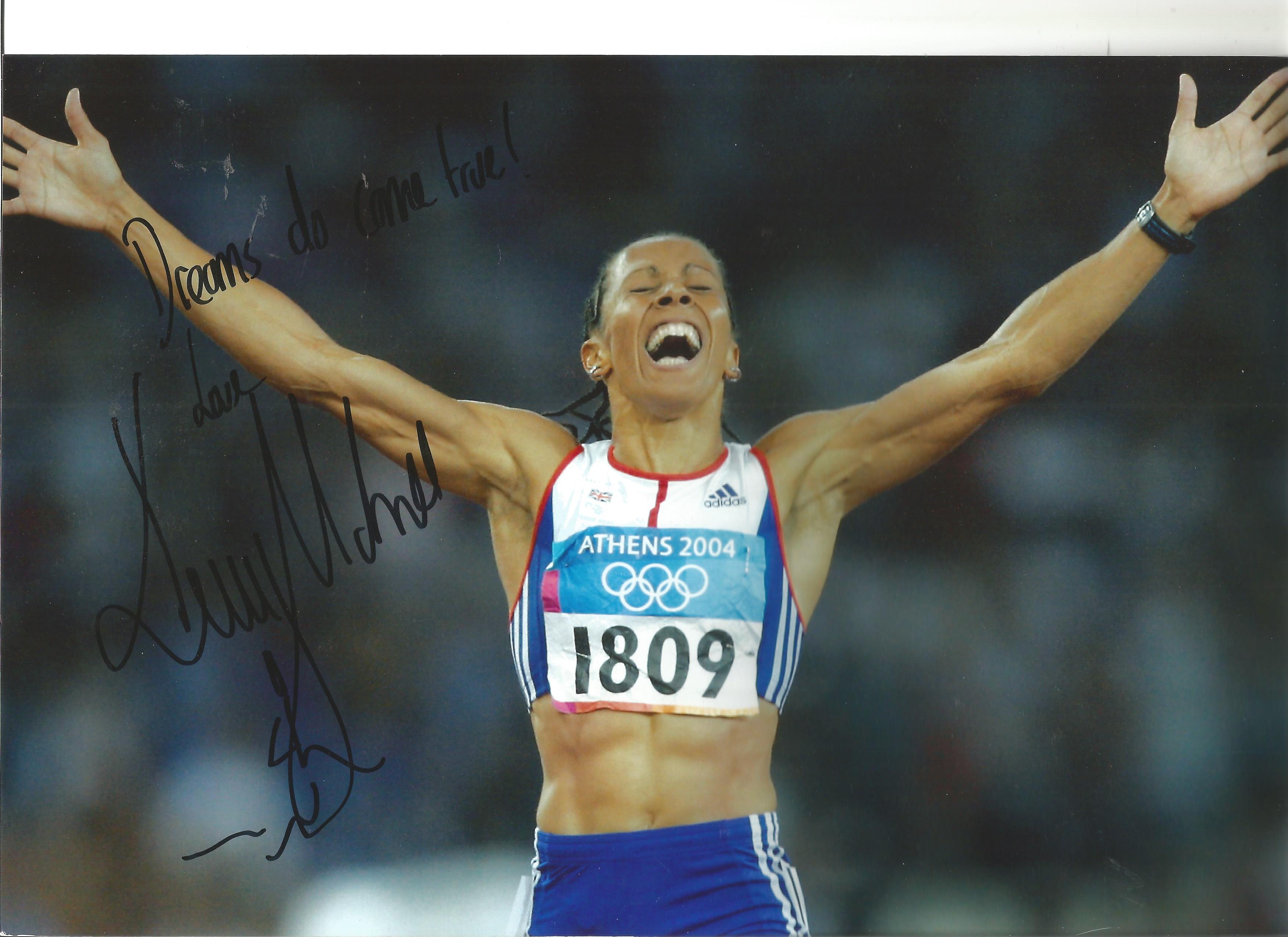 Athletics Kelly Holmes Athletics Signed 12 x 8 inch sport photo. Good Condition. All signed pieces