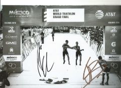 Athletics Alistair Brownlee and Jonathan Brownlee Athletics Signed 10 x 8 inch sport photo. Good