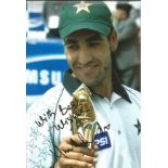 Cricket Umar Gul Signed 10 x 8 inch cricket photo. Good Condition. All signed pieces come with a