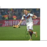 Football Bastian Schweinsteiger 10x8 signed colour photo pictured with World Cup while playing for