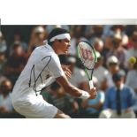 Tennis Milos Raonic signed 12x8 colour photo. Milos Raonic is a Canadian professional tennis player.