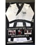 Boxing Float like a butterfly sting like a Bee Muhammad Ali 56x38 mounted and framed signed Everlast