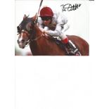 Horse Racing Frankie Dettori signed 7x5 colour photo. Lanfranco "Frankie" Dettori, MBE is an Italian