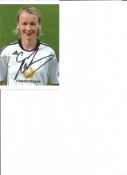 Athletics Connie Pohlers signed 6x4 colour photo. German double Olympic bronze medallist in women'