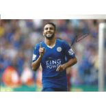 Football Riyhad Mahrez signed 12x8 colour photo pictured while playing for Leicester City. Riyad