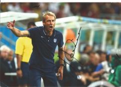 Football Jürgen Klinsmann signed 12x8 colour photo pictured while manager of the USA national