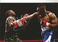 Boxing Dillian Whyte signed 12x8 signed colour photo slight crease on corner signature not affected.
