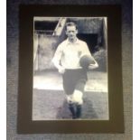 Football Tom Finney signed 20x16 mounted black and white photo pictured in England kit. Good