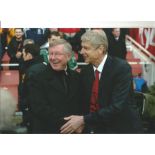 Football Arsene Wenger signed 12x8 colour photo pictured with Alex Ferguson. Arsene Charles Ernest