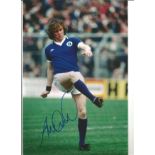 Football Andy King signed 12x8 colour photo pictured in action for Everton. Good Condition. All