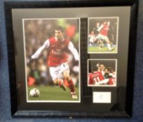 Football Cesc Fabregas mounted and framed signature piece superb item picturing the Spanish