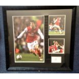 Football Cesc Fabregas mounted and framed signature piece superb item picturing the Spanish