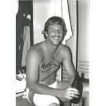 Cricket Ian Botham Signed 12 x 8 inch cricket black and white photo. Good Condition. All signed