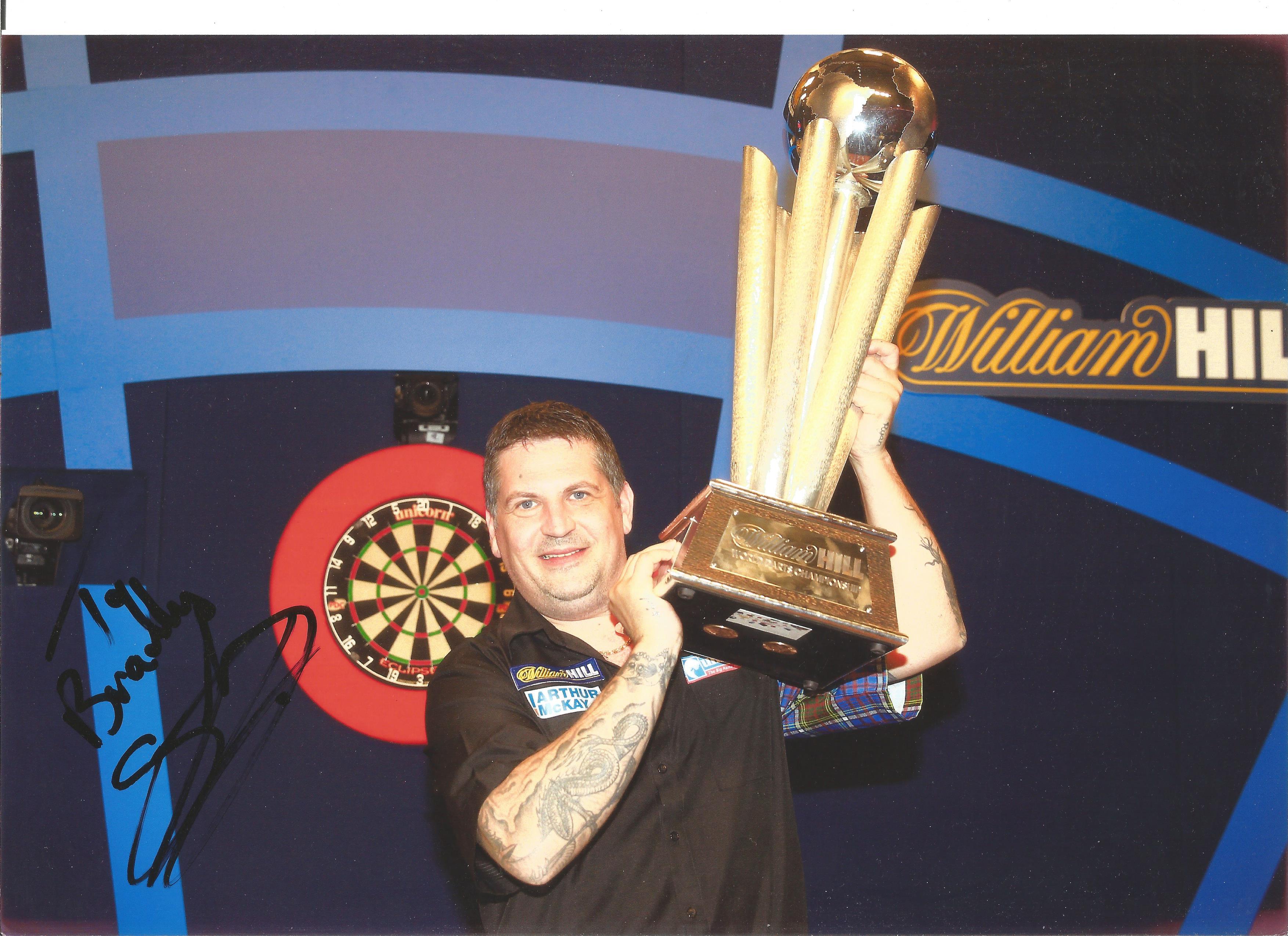 Darts Gary Anderson signed 12x8 colour photo dedicated. Gary Anderson is a Scottish professional