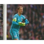 Joe Hart Signed England 8x10 Photo. Good Condition. All signed pieces come with a Certificate of