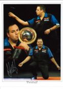 Darts Arian Jackpot Lewis signed 16x12 inch darts photo. Good Condition. All signed pieces come with