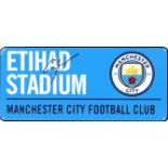 Football Pep Guardiola signed Etihad Stadium Manchester City Football Club commemorative Road
