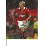 Football Phil Neville signed 10x8 colour photo pictured in action for Manchester United. Philip John