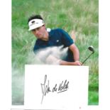 Golf Jean van de Velde signed 6x4 white card and colour photo. Jean van de Velde (born 29 May