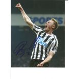 Football Sean Longstaff signed 10x8 colour photo pictured celebrating while playing for Newcastle