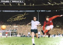 Geoff Hurst Signed England 1966 World Cup 12x16 Artwork Print. Good Condition. All signed pieces