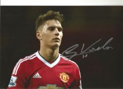 Football Guillermo Varela signed 12x8 colour photo pictured while at Manchester United. Guillermo