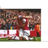 Football Olivier Giroud and Jack Wilshire signed 10x8 colour photo pictured while playing for