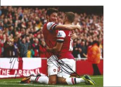 Football Olivier Giroud and Jack Wilshire signed 10x8 colour photo pictured while playing for