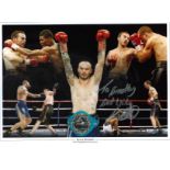 Boxing Kevin Mitchell The Dagenham Destroyer signed 16x12 colour montage photo dedicated. Kevin