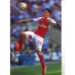 Football Héctor Bellerín 12x8 signed colour photo pictured in action for Arsenal. Héctor Bellerín