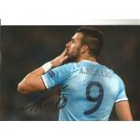 Football Álvaro Negredo signed 12x8 colour photo pictured while playing for Manchester City.