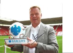 Football Ronald Koeman signed 10x8 colour photo pictured with the Manager of the month award while