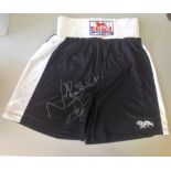 Boxing Prince Naseem Hamed signed Black Lonsdale Boxing Shorts. Naseem Hamed (born 12 February