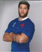 Maxime Machenaund Signed France Rugby 8x10 Photo. Good Condition. All signed pieces come with a