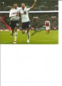 Football Harry Kane signed 7x5 colour photo pictured celebrating while playing for Tottenham