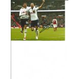 Football Harry Kane signed 7x5 colour photo pictured celebrating while playing for Tottenham