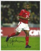 Jermain Defoe Signed England 8x10 Photo. Good Condition. All signed pieces come with a Certificate
