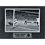 Gordan Banks Famous save mounted England Signed 10 x 8 inch football photo. Good Condition. All