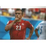 Football Xherdan Shaqiri signed 12x8 colour photo pictured while playing for Switzerland. Xherdan