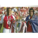 Football Robert Pires signed 12x8 colour photo pictured with Thierry Henry while playing for